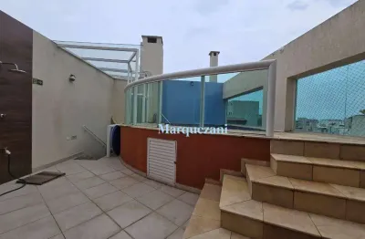 Cobertura com 2 dormitórios à venda, 90 m² por r$ 639.000,00 - pitangueiras - guarujá/sp