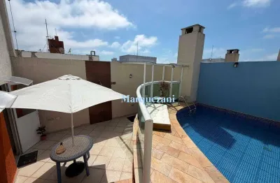 Cobertura com 2 dormitórios à venda, 90 m² por r$ 638.000,00 - pitangueiras - guarujá/sp