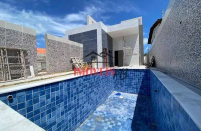 Casa a venda em carapibus a 150 metros da praia, vista mar e com 3 quartos.