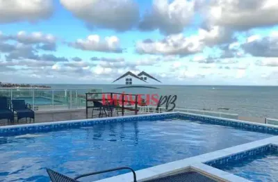 Apartamento com vista mar permanente, 3 quarto e varanda gourmet