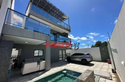 Casa triplex a100 metros da praia com vista mar, 4 quartos e piscina