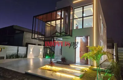 Casa de alto padrão em condomínio fechado, com suíte master e área gourmet