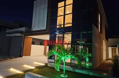 Casa de alto padrão em condomínio fechado com 1 suíte mas área gourmet