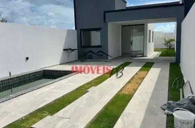 Casa próximo a praia de carapibus, solta, com 2 quartos e 1 suíte e piscina