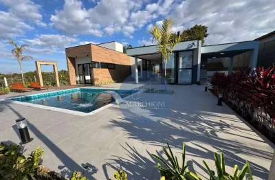 Casa de campo com arquitetura contemporânea e a melhor vista do empreendimento