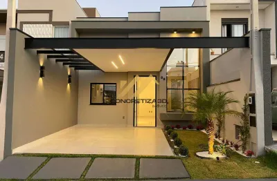 Casa à venda em indaiatuba, jardins do império, com 3 suítes, com 125 m², condomínio vila ytu