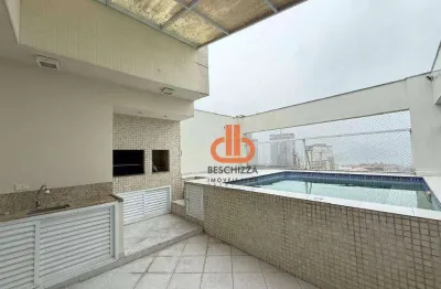 Cobertura com 3 quartos com suíte, vista mar à venda, 202 m² por r$ 1.800.000 - ponta da praia - santos/sp