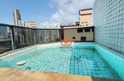 Cobertura com 1 dormitório à venda, 112 m² por r$ 950.000,00 - pompéia - santos/sp