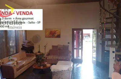 Casa em condomínio com 3 dormitórios à venda, 250 m² por r$ 900.000 - jardim donalísio - salto/sp