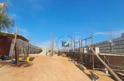 Galpão em construção para alugar, 449 m² por r$ 9.000/mês - central parque - salto/sp