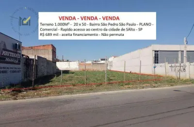 Terreno à venda, 1000 m² por r$ 689.000,00 - são pedro e são paulo - salto/sp