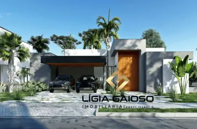 Linda casa térrea 284m² 4 dorms em construção no colinas do paratehy!