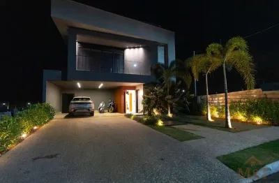 Sobrado de alto padrão de 4 suítes e 385 m2 no condomínio village em trindade - go