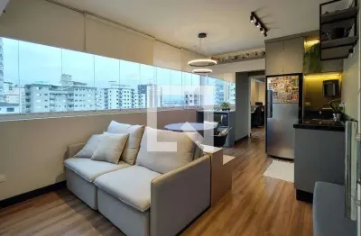 Apartamento para aluguel - guilhermina, 1 quarto,  54 m² - praia grande