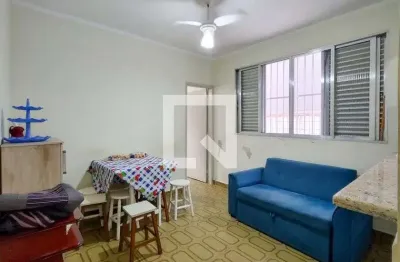 Kitnet / stúdio para aluguel - vila tupi, 1 quarto,  28 m² - praia grande