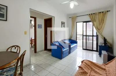 Apartamento para aluguel - guilhermina, 1 quarto,  80 m² - praia grande