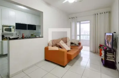 Apartamento para aluguel - guilhermina, 1 quarto,  55 m² - praia grande