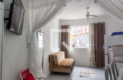 Apartamento para aluguel - boqueirão, 1 quarto,  50 m² - praia grande
