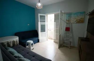 Apartamento para aluguel - boqueirão, 1 quarto,  40 m² - praia grande