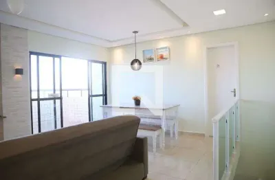 Cobertura para aluguel - maracanã, 2 quartos,  130 m² - praia grande