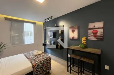 Kitnet / stúdio para aluguel - josé menino, 1 quarto,  27 m² - santos