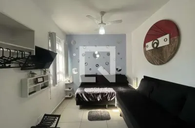 Kitnet / stúdio para aluguel - ponta da praia, 1 quarto,  35 m² - santos