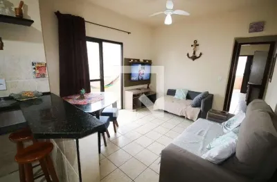 Apartamento para aluguel - nova mirim, 1 quarto,  54 m² - praia grande