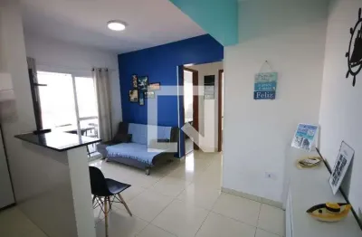 Apartamento para aluguel - maracanã, 1 quarto,  43 m² - praia grande