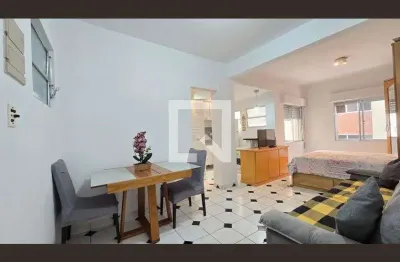 Kitnet / stúdio para aluguel - ponta da praia, 1 quarto,  50 m² - santos