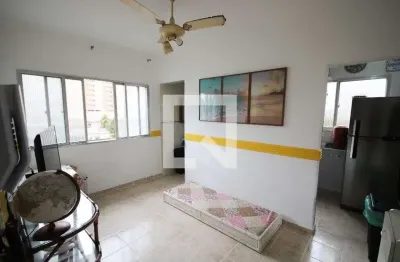Apartamento para aluguel - boqueirão, 1 quarto,  55 m² - praia grande