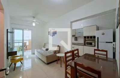 Apartamento para aluguel - guilhermina, 1 quarto,  52 m² - praia grande