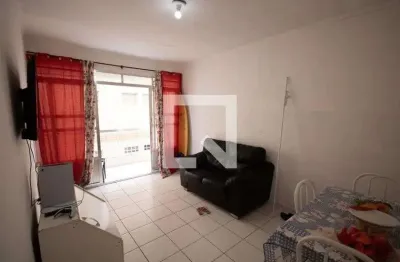 Apartamento para aluguel - vila caiçara, 1 quarto,  45 m² - praia grande
