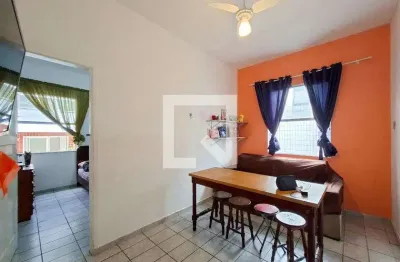 Apartamento para aluguel - guilhermina, 1 quarto,  42 m² - praia grande