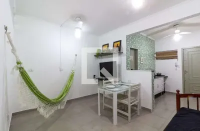 Kitnet / stúdio para aluguel - aviação, 1 quarto,  32 m² - praia grande