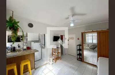 Kitnet / stúdio para aluguel - boqueirão, 1 quarto,  30 m² - praia grande