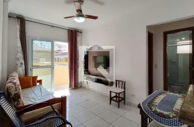 Apartamento para aluguel - guilhermina, 1 quarto,  55 m² - praia grande