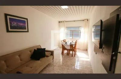 Apartamento para aluguel - boqueirão, 1 quarto,  70 m² - praia grande