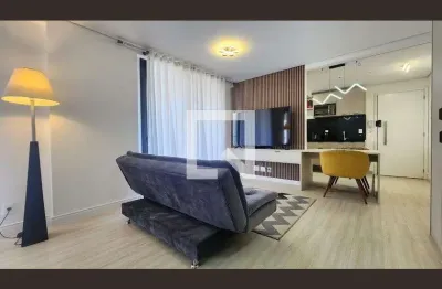 Apartamento para aluguel - ponta da praia, 1 quarto,  57 m² - santos