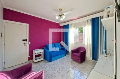 Apartamento para aluguel - boqueirão, 1 quarto,  50 m² - praia grande