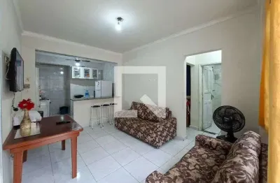 Apartamento para aluguel - guilhermina, 1 quarto,  30 m² - praia grande