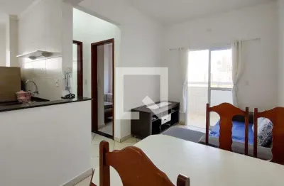 Apartamento para aluguel - vila caiçara, 1 quarto,  44 m² - praia grande