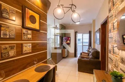 Apartamento para aluguel - boqueirão, 1 quarto,  40 m² - praia grande