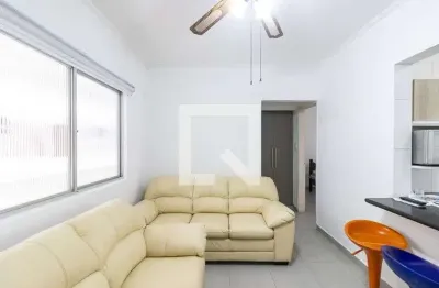 Apartamento para aluguel - guilhermina, 1 quarto,  68 m² - praia grande