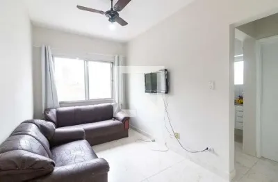 Apartamento para aluguel - boqueirão, 1 quarto,  45 m² - praia grande