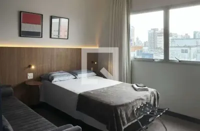 Kitnet / stúdio para aluguel - gonzaga , 1 quarto,  25 m² - santos