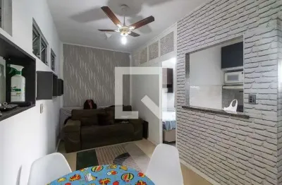 Kitnet / stúdio para aluguel - vilamar, 1 quarto,  36 m² - praia grande