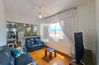 Apartamento para aluguel - maracanã, 1 quarto,  48 m² - praia grande