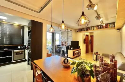 Apartamento no centro de novo hamburgo: 2 dormitórios sendo 1 suíte, sala de estar e jantar integradas, semimobilido, 2 vagas, no residencial pacífico.