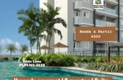 2 quartos, suíte, varanda, próximo ao shopping recife