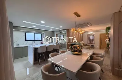 Apartamento com 1 suíte, 2 quartos e 3 vagas de garagem lado à lado, condomínio jardins
